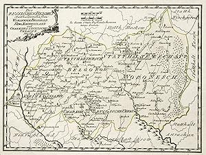 Kupferstich- Karte, b. Reilly, "Des russischen Reiches Statthalterschaften Woronesch, Belgorod, K...