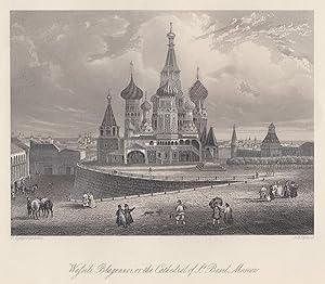 Bild des Verkufers fr Teilansicht, Basilius Kathedrale ( Wassili Blaggennoi ). zum Verkauf von Antiquariat Clemens Paulusch GmbH