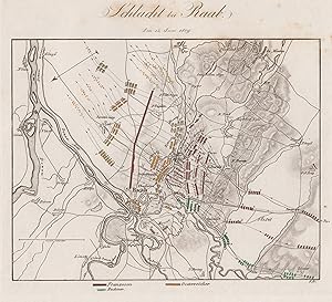 Seller image for Darstellung der "Schlacht bei Raab. Den 14. Juni 1809". for sale by Antiquariat Clemens Paulusch GmbH