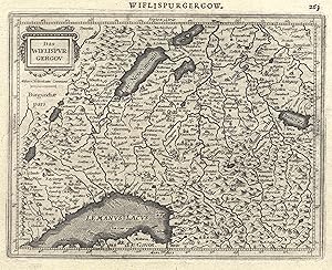 Kupferstich- Karte, b. Janssonius aus Atlas Minor, "Das Wiflispurgergov".