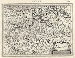 Kupferstich- Karte, b. Janssonius aus Atlas Minor, "Argow".