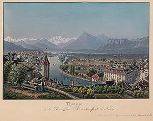 Seller image for Gesamtansicht, "Thoune vers le Jungfrau, Blumlialp et le Niessen". for sale by Antiquariat Clemens Paulusch GmbH