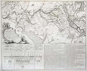 Bild des Verkufers fr Plan de la Bataille de Minden . . Movemens de deux Armees depuis le 14. Juillet jusqu' au 1.er d' Aot 1759 leve par le Capt. Bauer". zum Verkauf von Antiquariat Clemens Paulusch GmbH