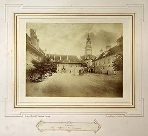 Seller image for Teilansicht, Schloss, "Krumau. Sr. Durchlaucht Frst Schwarzenberg". Blick auf den Innenhof mit Kanonen links. for sale by Antiquariat Clemens Paulusch GmbH