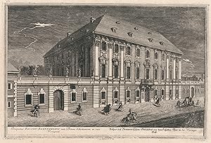 Bild des Verkufers fr Teilansicht, Palais Brenner, "Prospect de Brennerischen Gebudes in der Waringer Ga vor dem Schotten Thor.". zum Verkauf von Antiquariat Clemens Paulusch GmbH