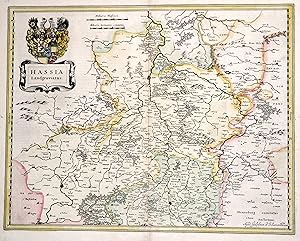 Bild des Verkufers fr Kupferstich- Karte, b. G. Blaeu, "Hassia Landgraviatus". zum Verkauf von Antiquariat Clemens Paulusch GmbH