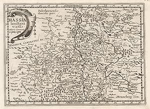 Bild des Verkufers fr Kupferstich- Karte, n. P. Kaerius b. Jans.- Waesberge, "Hassia landtgraviatus". zum Verkauf von Antiquariat Clemens Paulusch GmbH