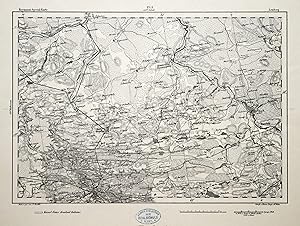 Lithografie- Karte, n. Handtke v. Berge u.a., "Lemberg".