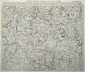 Kupferstich- Karte, v. I.G. Facius b. I. W. Iaeger, "Carte Topographique D'Allemagne Contenant un...