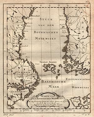 Bild des Verkufers fr Kupferstich- Karte, v. M. Bellin, "Karte von dem Bothnischen Meerbusen". zum Verkauf von Antiquariat Clemens Paulusch GmbH