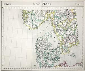 Bild des Verkufers fr Lithografie- Karte, v. H. Ode aus Vandermaelen, "Danemarc". zum Verkauf von Antiquariat Clemens Paulusch GmbH