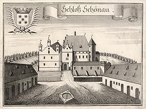 Imagen del vendedor de Teilansicht, Schloansicht, "Schlo Schnau". a la venta por Antiquariat Clemens Paulusch GmbH