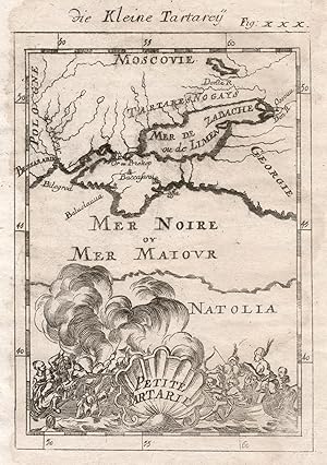 Kupferstich- Karte aus Mallet, "Die kleine Tartarey. - Petite Tartarie".
