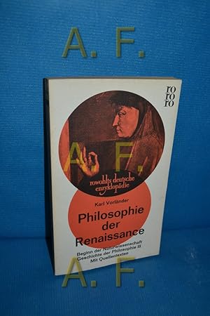 Image du vendeur pour Philosophie der Renaissance / Beginn der Naturwissenschaft / Geschichte der Philosophie III mis en vente par Antiquarische Fundgrube e.U.