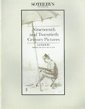Seller image for Sothebys June 1987 19th & 20th Century Pictures for sale by thecatalogstarcom Ltd