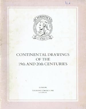 Seller image for Christies March 1983 Continental Drawings of the 19th & 20th Centuries for sale by thecatalogstarcom Ltd