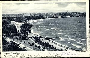 Bild des Verkufers fr Ansichtskarte / Postkarte Eckernfrde in Schleswig Holstein, Strandpartie, Promenade, Wellengang, Panorama vom Ort zum Verkauf von akpool GmbH