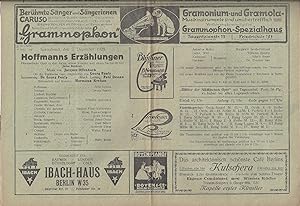 Programm zu " Hoffmanns Erzählungen ", Musik von Jacques Offenbach