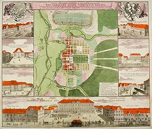 ERLANGEN. "Accurater Grundris und Gegend der Hoch-Fürstl. Brandenb. Bayreuth. Neu-erbauten Stadt ...