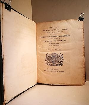Scrittori piemontesi savoiardi nizzardi registrati nei catalogi del vescovo Francesco Agostino de...