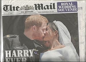 Mail on Sunday .Royal Wedding Souvenir Issue.Prince Harry and Meghan Markle. May 20 2018.