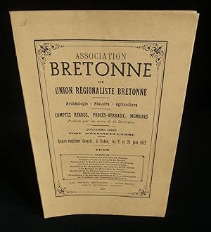 Immagine del venditore per BULLETIN DE L'ASSOCIATION BRETONNE et UNION REGIONALISTE BRETONNE : 80e CONGRES REDON les 27 et 28 JUIN 1952 . venduto da Librairie Franck LAUNAI