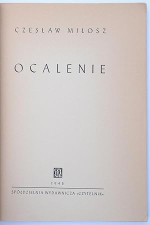 Bild des Verkäufers für Ocalenie. [Rescue.] zum Verkauf von Földvári Books