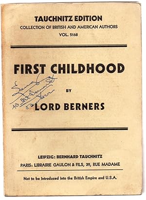 Imagen del vendedor de First Childhood a la venta por Attic Books (ABAC, ILAB)