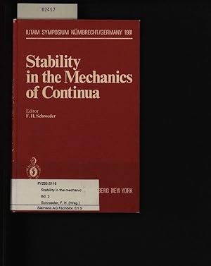 Image du vendeur pour Stability in the mechanics of continua. 2nd symposium, Nmbrecht, Germany, August 31 - September 4, 1981. mis en vente par Antiquariat Bookfarm