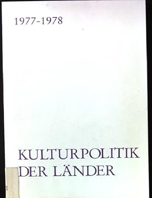 Seller image for Kulturpolitik der Lnder 1977 bis 1978 for sale by books4less (Versandantiquariat Petra Gros GmbH & Co. KG)