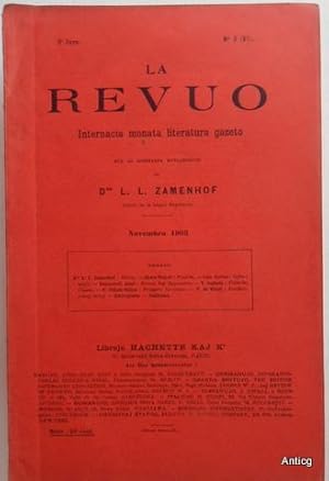 LA REVUO. Internacia monata literatura gazeto. 3. Jaro, No. 3 (27); Novembro 1908.