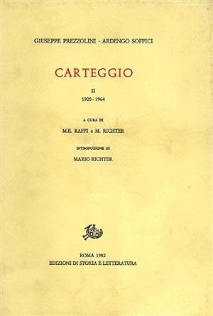 Image du vendeur pour Carteggio Vol.II:1920-1964. mis en vente par FIRENZELIBRI SRL