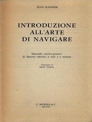 Immagine del venditore per Introduzione all'arte di navigare venduto da Librodifaccia