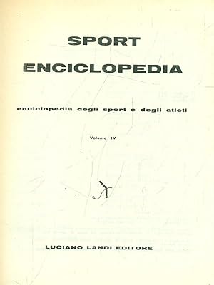 Bild des Verkufers fr Sport enciclopedia vol. 4 zum Verkauf von Librodifaccia