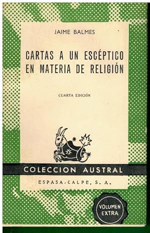 Seller image for CARTAS A UN ESCPTICO EN MATERIA DE RELIGIN. 4 ed. for sale by angeles sancha libros