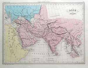 Antique Map ANCIENT ASIA, Original Malte Brun, hand coloured c1850