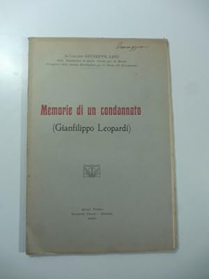 Memorie di un condannato (Gianfilippo Leopardi)