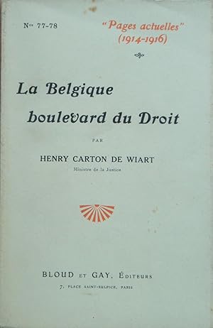 Seller image for La Belgique boulevard du Droit for sale by Bouquinerie L'Ivre Livre