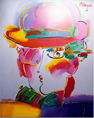 Seller image for Peter Max, Zero In Purple, Painting for sale by RoGallery