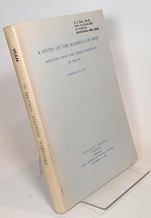 Immagine del venditore per A Study of the Mammals of Iran Resulting From the Street Expedition of 1962-63 venduto da COLLINS BOOKS