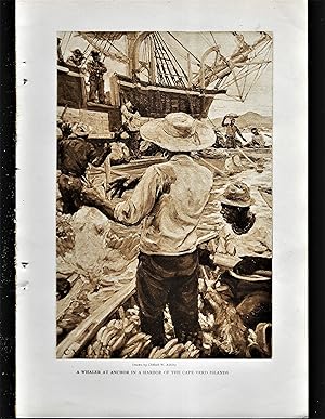 Imagen del vendedor de A Whaler At Anchor In A Harbor Of The Cape Verd Islands, Illustration a la venta por Legacy Books II