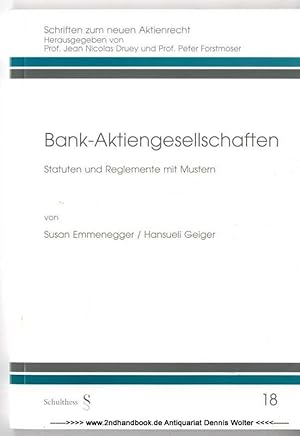 Immagine del venditore per Bank-Aktiengesellschaften : Statuten und Reglemente mit Mustern venduto da Dennis Wolter