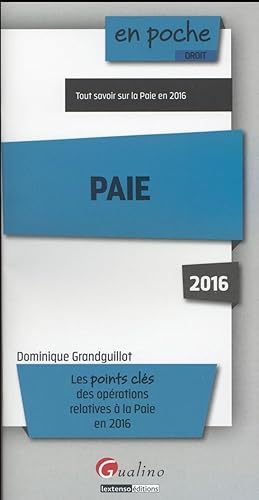 paie (édition 2016)