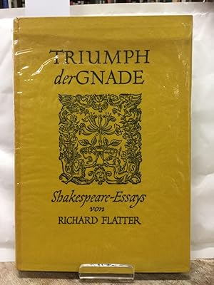 Bild des Verkufers fr Triumph der gnade. Shakespeare-Essays. zum Verkauf von Kepler-Buchversand Huong Bach