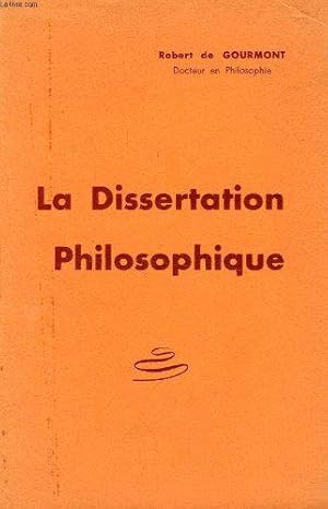 Bild des Verkufers fr La dissertation philosophique, conseils zum Verkauf von JLG_livres anciens et modernes