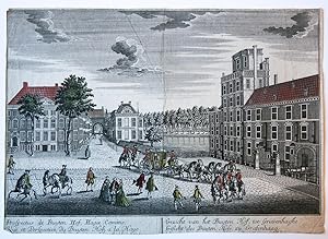 [Handcolored Opticaprent/Optical view The Hague/Den Haag] Prospectus de Buyten Hof, Hagae Comitis...