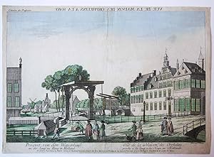 [Optica print, handcolored] Prospect von dem Waysenhaus an der Spuy zu Haag in Holland / Vue de l...