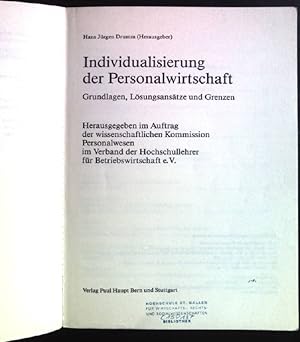 Seller image for Individualisierung der Personalwirtschaft: Grundlagen, Lsungsanstze und Grenzen. Regensburger Beitrge zur betriebswirtschaftlichen Forschung ; 8 for sale by books4less (Versandantiquariat Petra Gros GmbH & Co. KG)