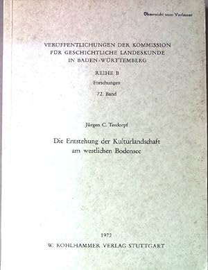 Seller image for Die Entstehung der Kulturlandschaft am westlichen Bodensee. Verffentlichungen der Kommission fr geschichtliche Landeskunde in Baden-Wrttemberg. Reihe B. Forschungen. Band 72. for sale by books4less (Versandantiquariat Petra Gros GmbH & Co. KG)