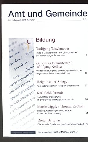 Bild des Verkufers fr Kompetenzorientiert Religion unterrichten; in: 61. Jg. Heft 1 Amt und Gemeinde; zum Verkauf von books4less (Versandantiquariat Petra Gros GmbH & Co. KG)